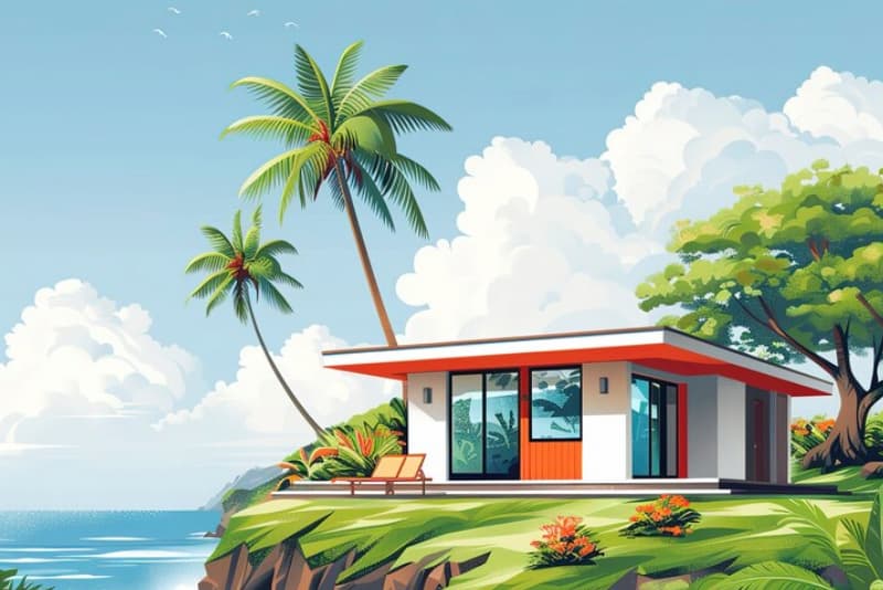 desain rumah tropis