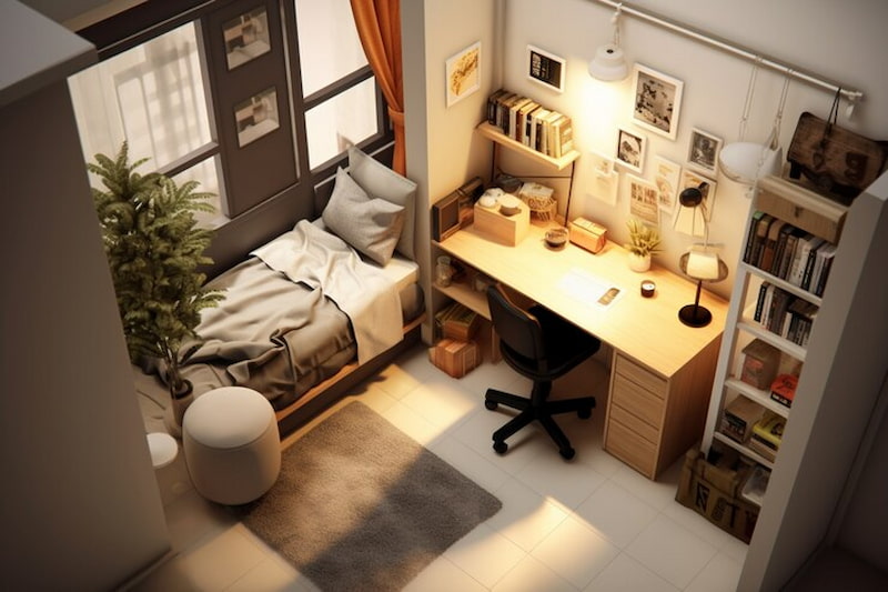 dekorasi kamar tidur sempit