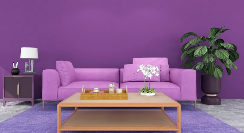 perpaduan cat warna ungu