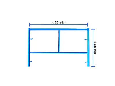 Ladder Frame Scaffolding 1.2 Meter X 0.5 Meter Painted