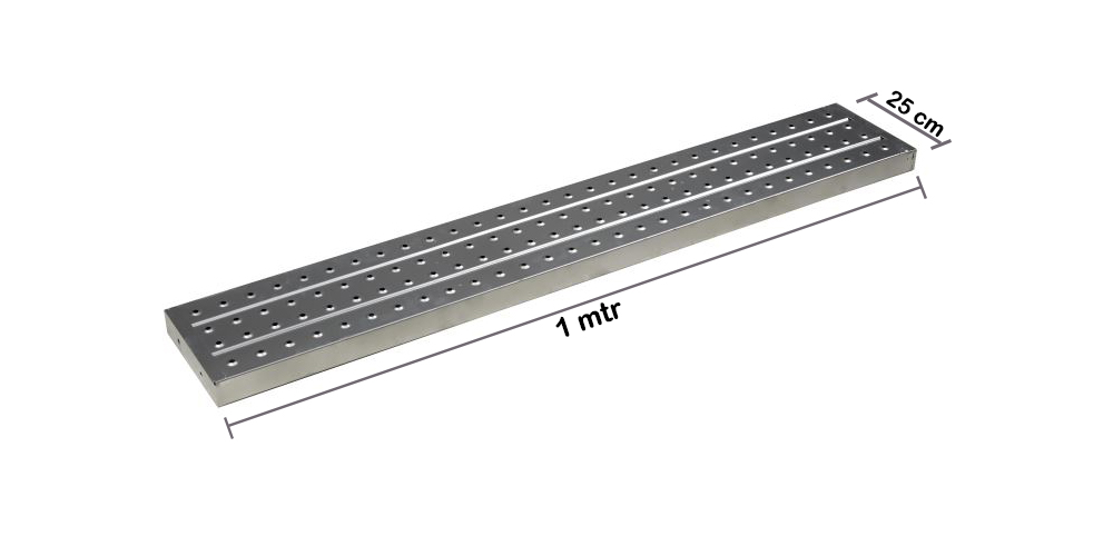 Jual Metal Plank Papan Asiba 1 Meter X 1.6 Mm X 25 Cm