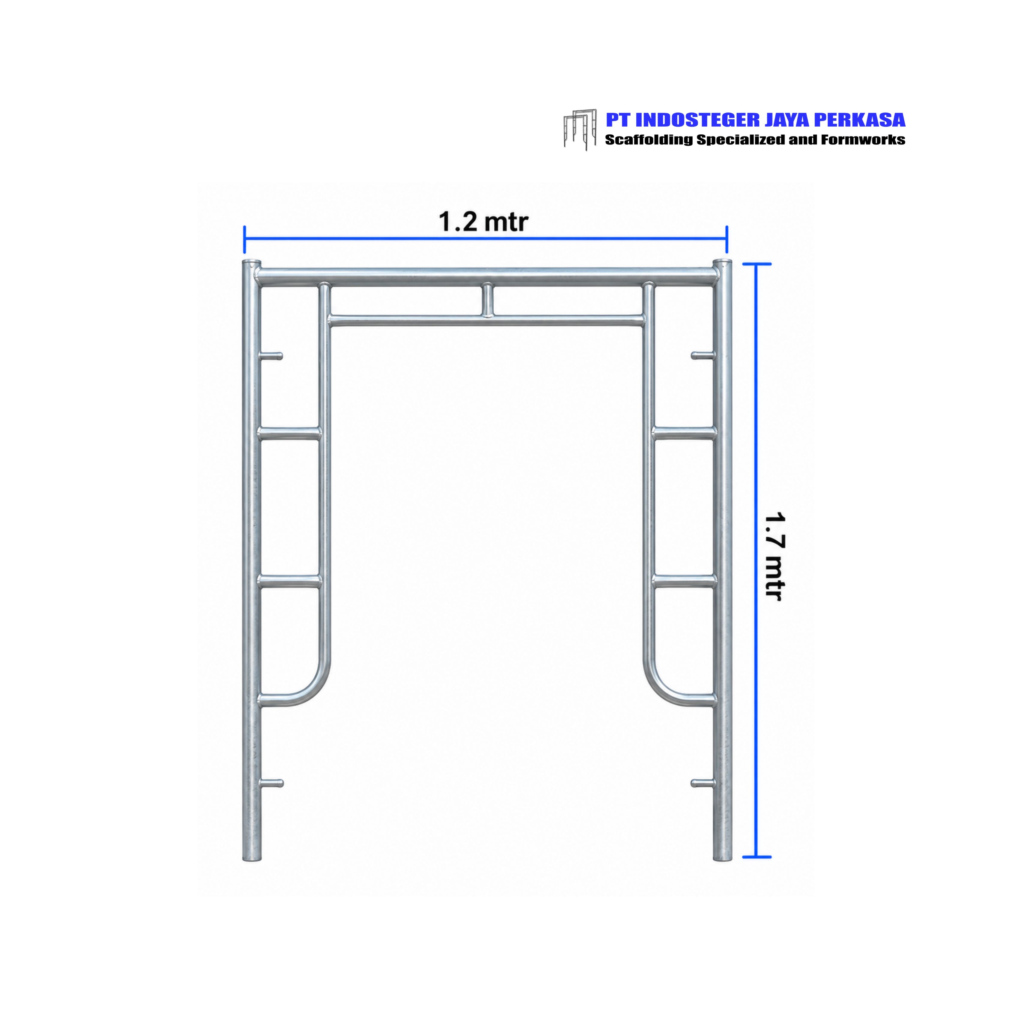 Main Frame Scaffolding 1.7 Meter X 1.2 Meter Galvanis