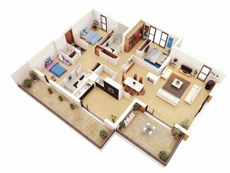 3 Kamar Tidur dengan Tambahan 1 Mushola