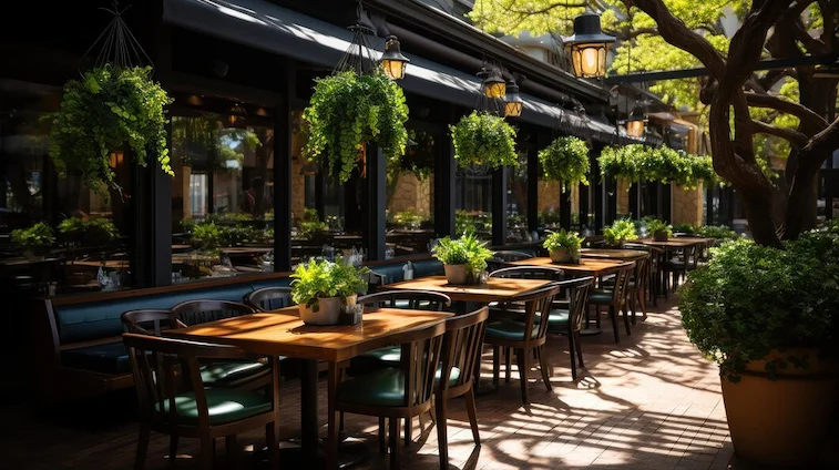 Desain Cafe Outdoor Halaman Rumah Menyatu dengan Alam