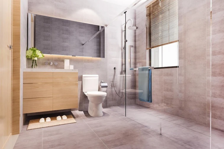 Desain Kamar Mandi Estetik Minimalis Modern