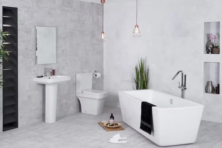 Desain Kamar Mandi Estetik Monokrom