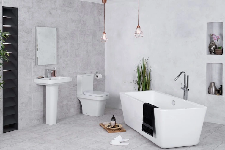 Desain Kamar Mandi Industrial Modern
