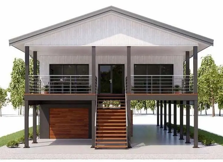 Desain Rumah Panggung Kombinasi
