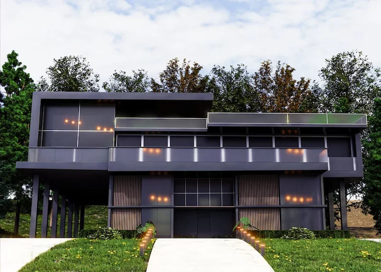 Desain Rumah Panggung Landscape Trendy