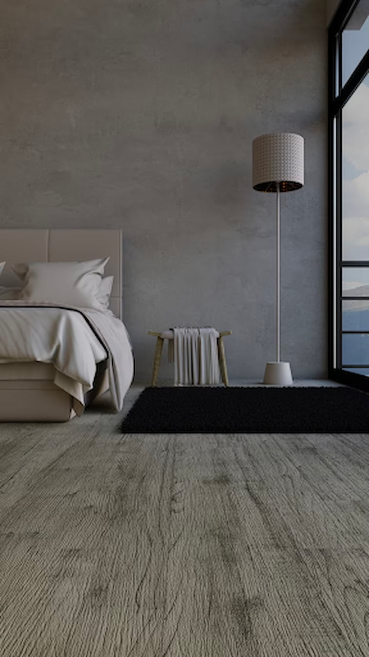 Kamar Industrial Minimalis dengan Kaca
