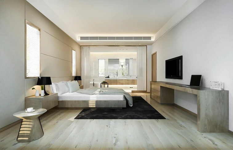 Kamar Tidur Monokrom Mewah