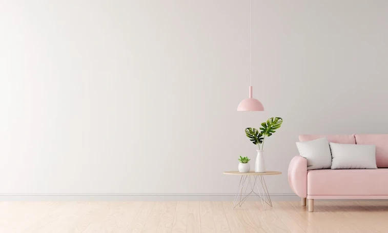 Kombinasi Warna Cat Rumah Abu-abu Muda dan Pink
