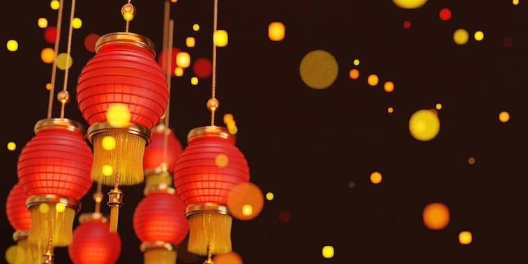 Lampion Merah dan Emas