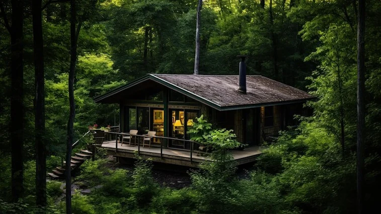 Rumah Joglo Modern dengan Taman Bunga