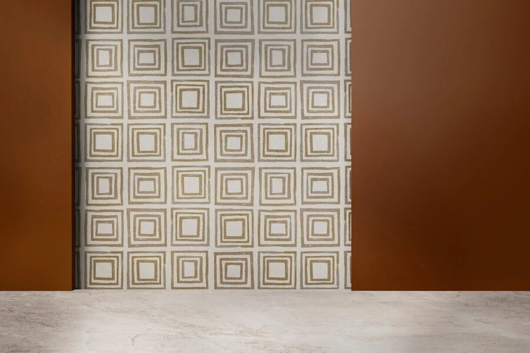 Wallpaper Dinding Kamar Aksen Emas