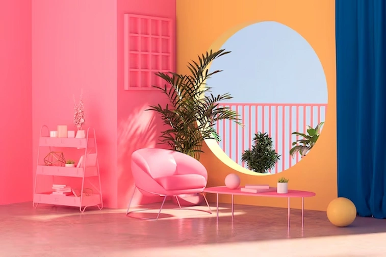 Warna Pink dan Orange