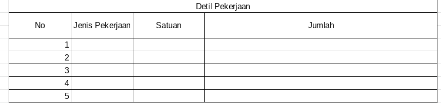 bagian detil pekerjaan laporan mingguan
